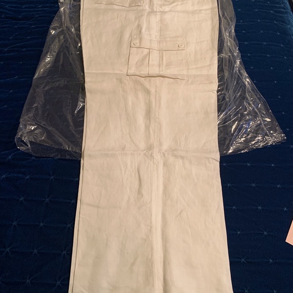CARGO PANTS,MENS, NWT-INSERCH-COLLEZIONE UOMO, 100% LINEN, Style:P3414, Color WT - Picture 13 of 14